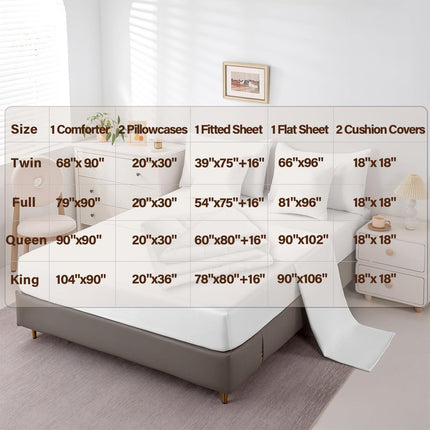 FEELYOU Football Comforter 7 Pieces Set, SIZE FULL