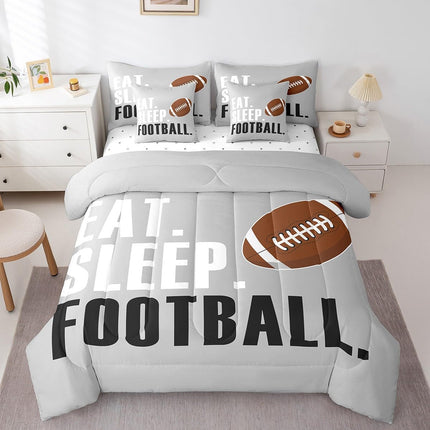 FEELYOU Football Comforter 7 Pieces Set, SIZE FULL
