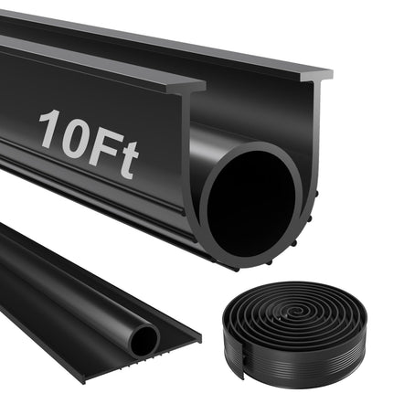 HTEZUU Universal Weatherproof Garage Door Seals Bottom Rubber, U+O Ring Replacement w/ 5/16" T-Ends