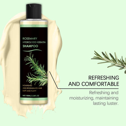 Rosemary Shampoo for Hair Thickening and Growth, ﻿Rosemary Hair Growth Serum Shampoo, Hydrolyzed Keratin Shampoos For Strengthening And Repair,Volumizing For Fine Or Thin Hair