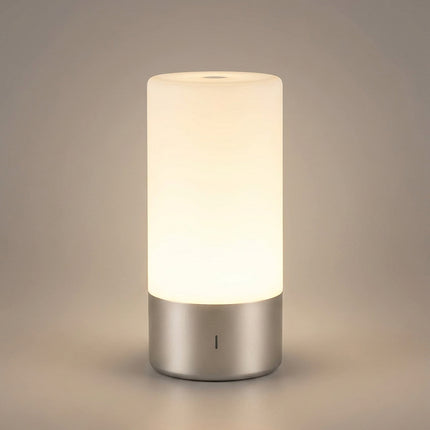 Touch Control Lamp for Bedroom 3 Level Dimmable Warm White Lights with RGB Color - Gold