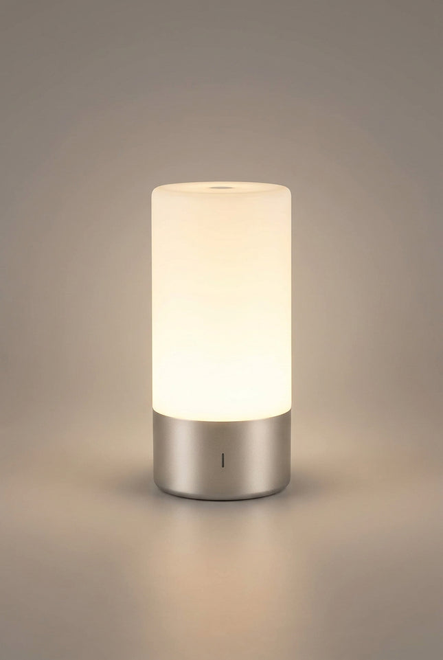 Touch Control Lamp for Bedroom 3 Level Dimmable Warm White Lights with RGB Color - Gold