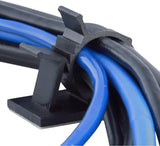 Cable Clips,Self-Adhesive Wire Holder Cable Organizer Cord Management Clamps with Adjustable Backed Black (10 Pack) (XL)