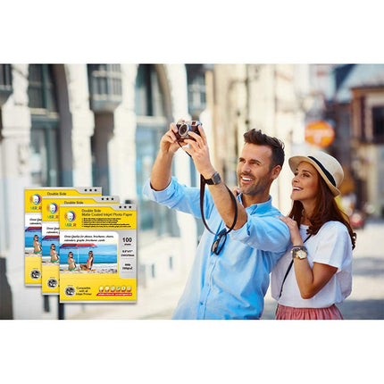 MR.R High Glossy Inkjet Photo Paper,Letter Size 8.5"x11", Letter x 100 Sheets per Pack, 200gsm for All Inkjet Printers Dye Ink 216x279mm