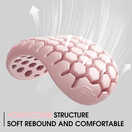 Lzetguya Honeycomb Soft Silicone Ergonomic Wrist Mouse Support Pad relieves Wrist Pain, Suitable for Offices, Homes, Games, Pink