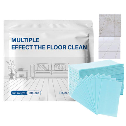 30-Piece Dissolvable Mopping Sheets | Floor Cleaning Tablets Multi-Surfaces Cleaner - for Tile Household Rental House Bedroom Office Entryway Apartment Kitchen