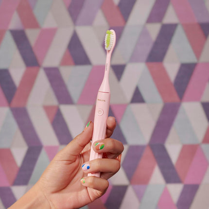 Philips One by Sonicare Electric Toothbrush Heads, Motorized Sonicare Toothbrush Heads, Brush Head Pack (2 Heads), Pink, BH1022/20