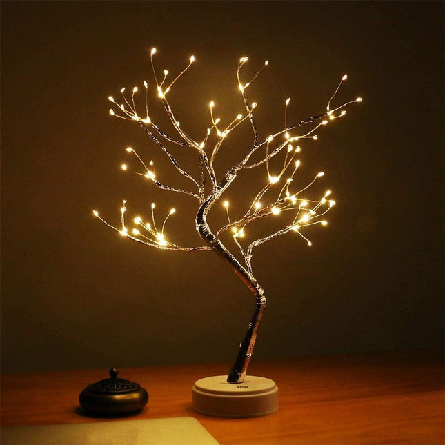 Ruile Fairy Lights Tree Lamp,Tabletop Bonsai Tree Lights for Bedroom,USB&Battery Powered, 20’’ 108 LED Warm White LED,DIY Table Lamp for Room Decor,Wedding Sign,Festival Holiday Or Bar(Warm White)