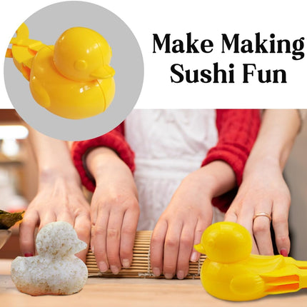 PopocolaLee 3D Animal Rice Molds Set Non-Stick Duck Rice Mold for Fun and Creative Meals Includes 3 Animal Shaped Molds