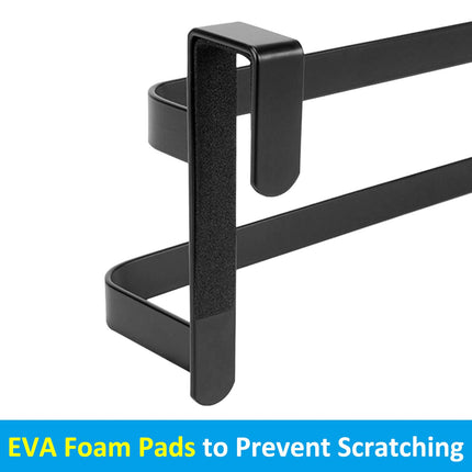1 Pc Towel Holder for Kitchen Cabinet,Two-Tier Kitchen Towel Rack,Steel Over Cabinet Door Towel Bar,Double Towel Bar Rack,Holds Hand/Dish Towels & Washcloths