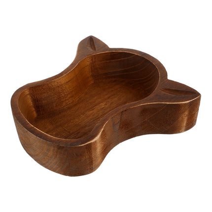 CATIEBYE Wooden Cow Head Serving Dish, Functional Fruit and Nut Tray for Household and Celebration Use