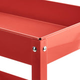 Amazon Basics Steel 3-Shelf Multipurpose Tub Utility/Supply Cart with 550 lb Capacity - Red