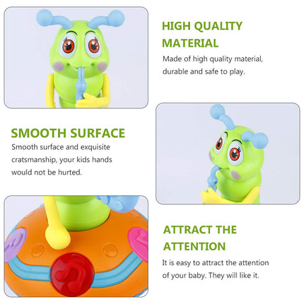 SUPVOX Electric Dancing Caterpillar Musical Toy for Kids, Light up Musical Insect with Saxophone, Interactive Sensory Plaything, Baby Music Toy