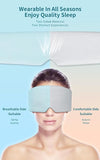 BLSSNZ Eye Mask for Sleeping,Sleep Mask Light Blocking for Side Sleepers,Dual-Sided All-Season Sleep Masks for Women Man,large Eye Covers with Adjustable Velcro for Travel,Nap,Yoga