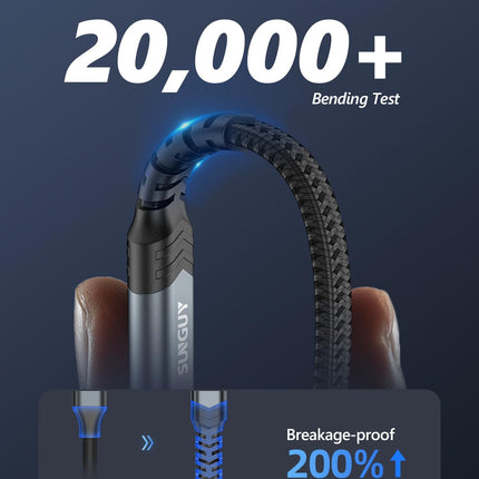 SUNGUY USB C Cable 1FT [2Pack], Flat USB A to USB C Charger Cable 3A Fast Charging Data Transfer Braided Compatible with iPhone 16 15 Pro/Pro Max/Plus, Samsung Galaxy S23 S22, Note 20 10