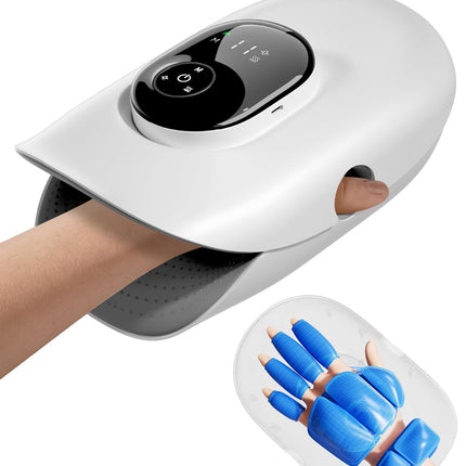 PUBOO Heated Hand Relaxer with Airbag Support, Full Hand & Wrist Coverage, Finger Comfort Chambers, LED Display, 4 Modes, 5 Intensities, 3 heating for Daily Relaxation, Mothers Day Gifts for Women Girls
