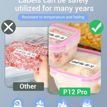 P12 PRO Rechargeable Label Makers BLACK OR PINK