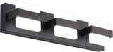 SOLFART 3 Lights Black Bathroom Modern Vanity Lights LED Vanity Light