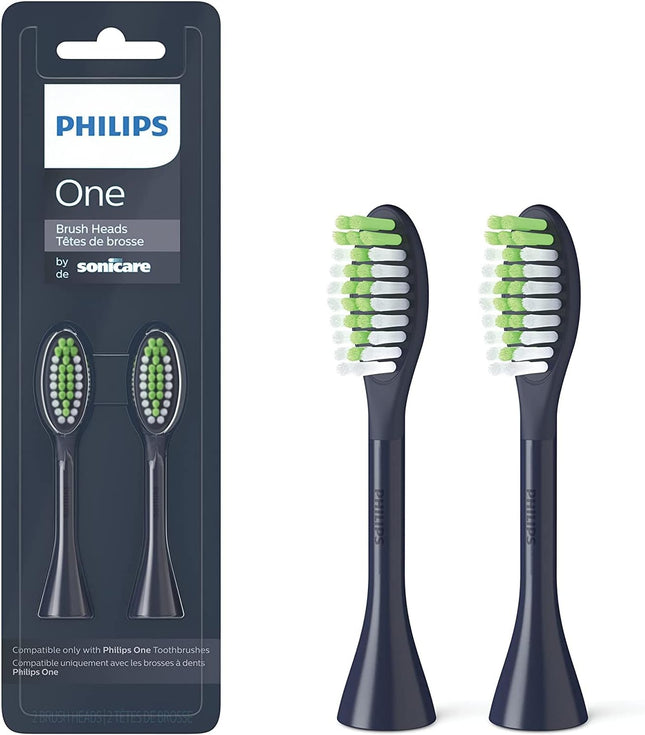 Philips One by Sonicare 2pk Brush Heads, Navy, BH1022/04
