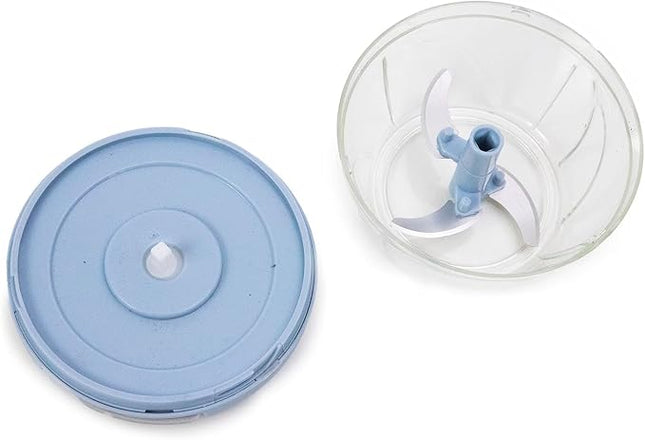 Eotia Quick Hand Cutter with Sharp 3 Blades for Vegetables Chopper, Cutting Chopper for kitchen use- Blue