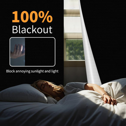 SEEYE Portable 149W x 200H cm Window Covering Blackout Blinds/Shades, No Drill Temporary for Baby, Nursery, Dorm, Travel RV