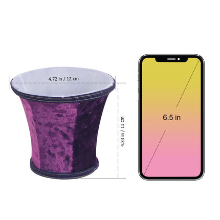 Hemobllo Purple Cloth Lamp Shade 4.72In Clip-on Lampshade Accessory DIY Lamp Cover for Table Chandelier Bulb Decoration Household Decorative Shade