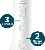 Philips Sonicare Power Flosser 3000 Cordless, Oral Irrigator Quad Stream technology and whisper quiet, White, HX3826/21