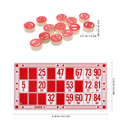Kisangel Russian Bingos Chess Toy Educational Logical Game with 48 Cards 90 Pieces Portable Lightweight Bingo Set for Kids Family Hand-Eye Coordination Concentration Training