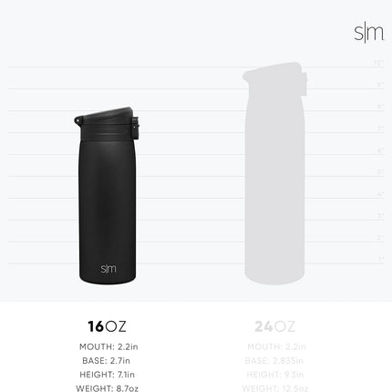 Simple Modern Travel Coffee Mug with Snap Flip Lid 16 oz