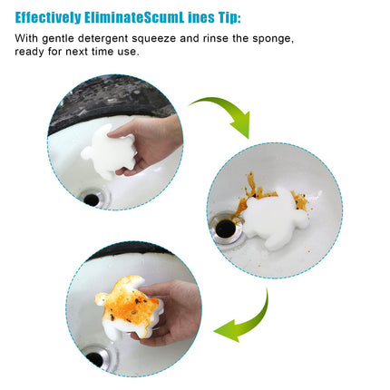 18pcs Oil Absorbing Scum Sponge for Hot Tub, Pool Sponge Oil Absorber Hot Tub Accessories Floating Oil & Scum Absorber for Pool & Spa, Turtle Shape (White)