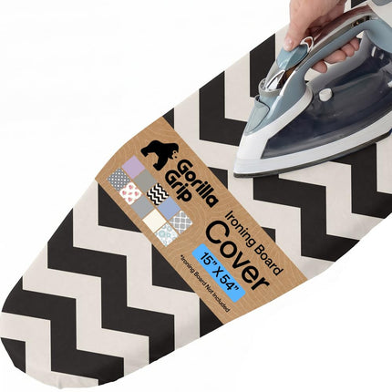 GORILLA GRIP Padded Ironing Board Cover, 15x54inches, Chevron