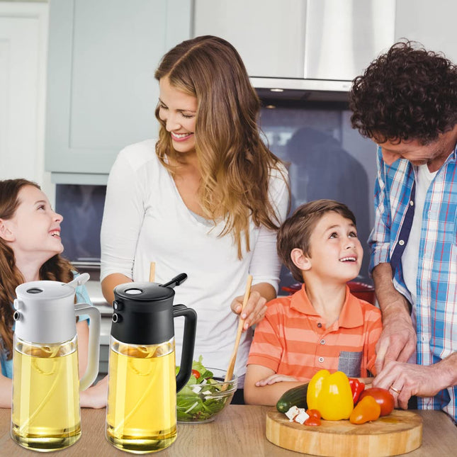 TINMIX 2-in-1 Glass Oil Sprayer and Dispenser for Cooking, 500ml