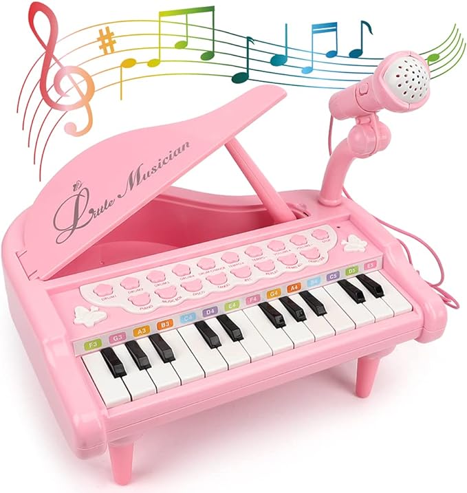 Bee bee Run Toddler Piano Keyboard Toy, 24 Keys Piano Toy T4