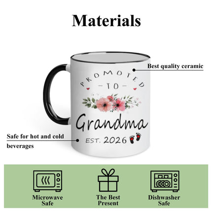 UgyDuky 11 Oz Promoted to Great Grandma 2026 Mug with Gift Box