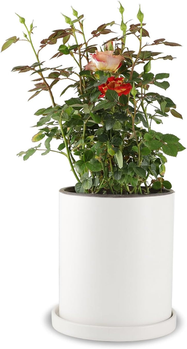Mozing Ceramic Plant Pots (Small Frosted Surface) 6.89"X8.47"