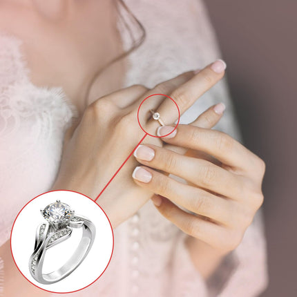 Invisible Ring Sizers for Loose Rings – Adjustable Ring Size Adjuster for Loose Rings Women, Easy Ring Fitter & Spacer, Ring Resizer, Jewelry Sizers & Ring Adjuster for Women, Men, Ring Guard Solution