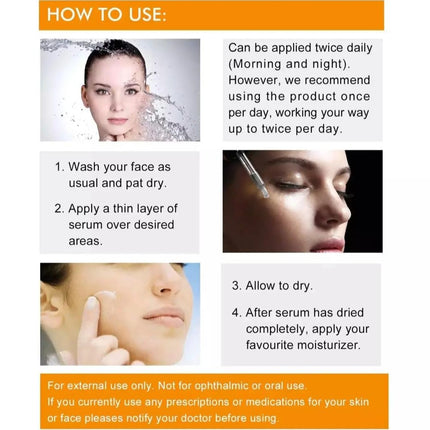CLARUVIA 120ml Natural Vitamin C Serum All-Natural Moisturizer Facial Skincare for Ladies and Men | Toning and Hydrating with Hyaluronic Acid, Vitamin E, Rosa Casina Extract, Aloe Vera Extract | Anti Aging, Skin Repairing and Brightening