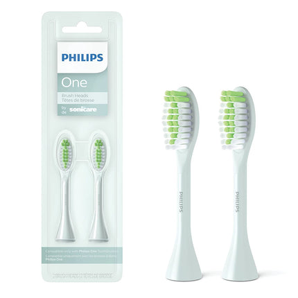 Philips One by Sonicare 2pk Brush Heads, Mint, BH1022/03