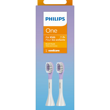 Philips One by Sonicare Replacement Brush Heads 2 Pack for Kids - BH1022/30