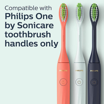 Philips One by Sonicare 2pk Brush Heads, Mint, BH1022/03