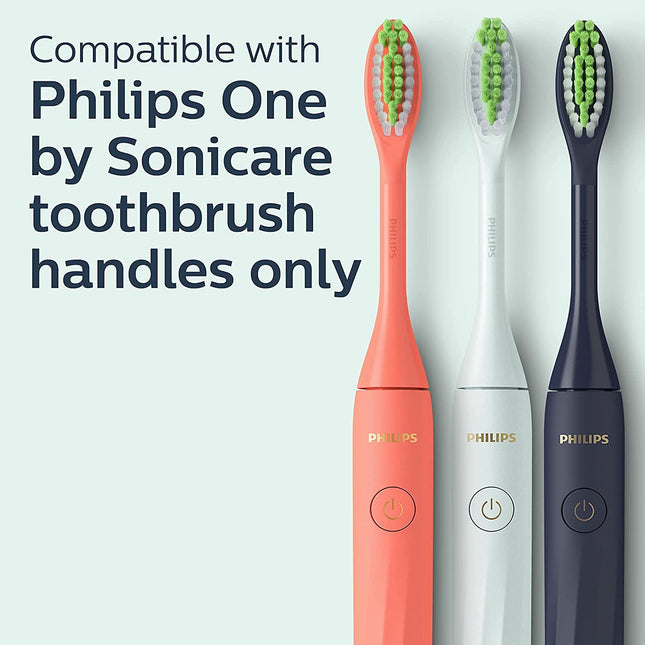Philips One by Sonicare 2pk Brush Heads, Mint, BH1022/03