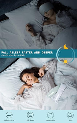 BLSSNZ Eye Mask for Sleeping,Sleep Mask Light Blocking for Side Sleepers,Dual-Sided All-Season Sleep Masks for Women Man,large Eye Covers with Adjustable Velcro for Travel,Nap,Yoga