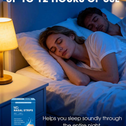 MQ 50ct Nasal Strips for Snoring Nose Strips for Breathing Extra Strength Snore Strips to Open Nasal Passages, Relieve Nasal Congestion