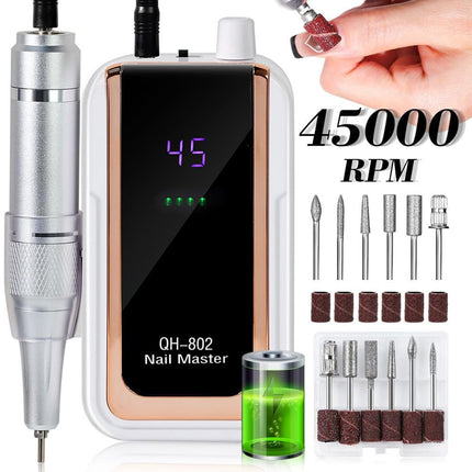 YIYAO 45000RPM Rechargeable Electric Nail Drill Manicure Machine
