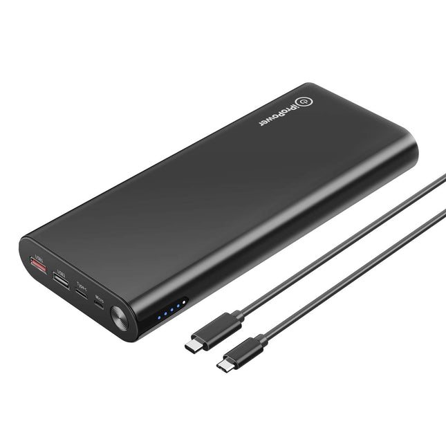 iProPower USB-C PD Power Bank 27000mAh, iProPower Portable External Battery Pack Power Delivery Charger for MacBook Air/Pro Camera iPhone 99.9 Wh