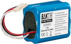 BAKTH Real Capacity 2200mAh 7.2V NiMH Battery Compatible with Braava 380T, Braava 380, Mint Plus 5200, 5200C