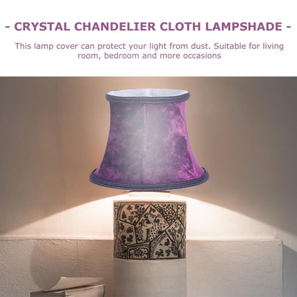 Hemobllo Purple Cloth Lamp Shade 4.72In Clip-on Lampshade Accessory DIY Lamp Cover for Table Chandelier Bulb Decoration Household Decorative Shade