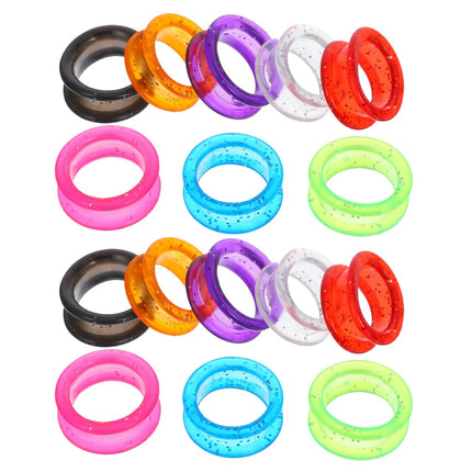 NOLITOY 16Pcs Silicone Finger Rings for Hairdressing and Pet Grooming Soft Non-Slip Finger Protectors for Comfortable Shears Grip and Callus Prevention