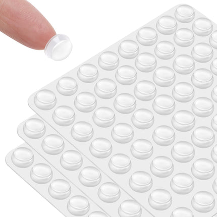 CHUNZEXI 192 PCS Clear Cabinet Door Bumpers, 1/2 Inch Round Rubber Pads