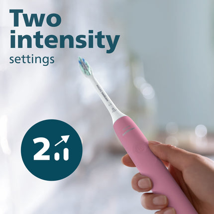 Philips Sonicare 4100 Power Toothbrush, Rechargeable Electric Toothbrush with Pressure Sensor, Deep Pink HX3681/26
